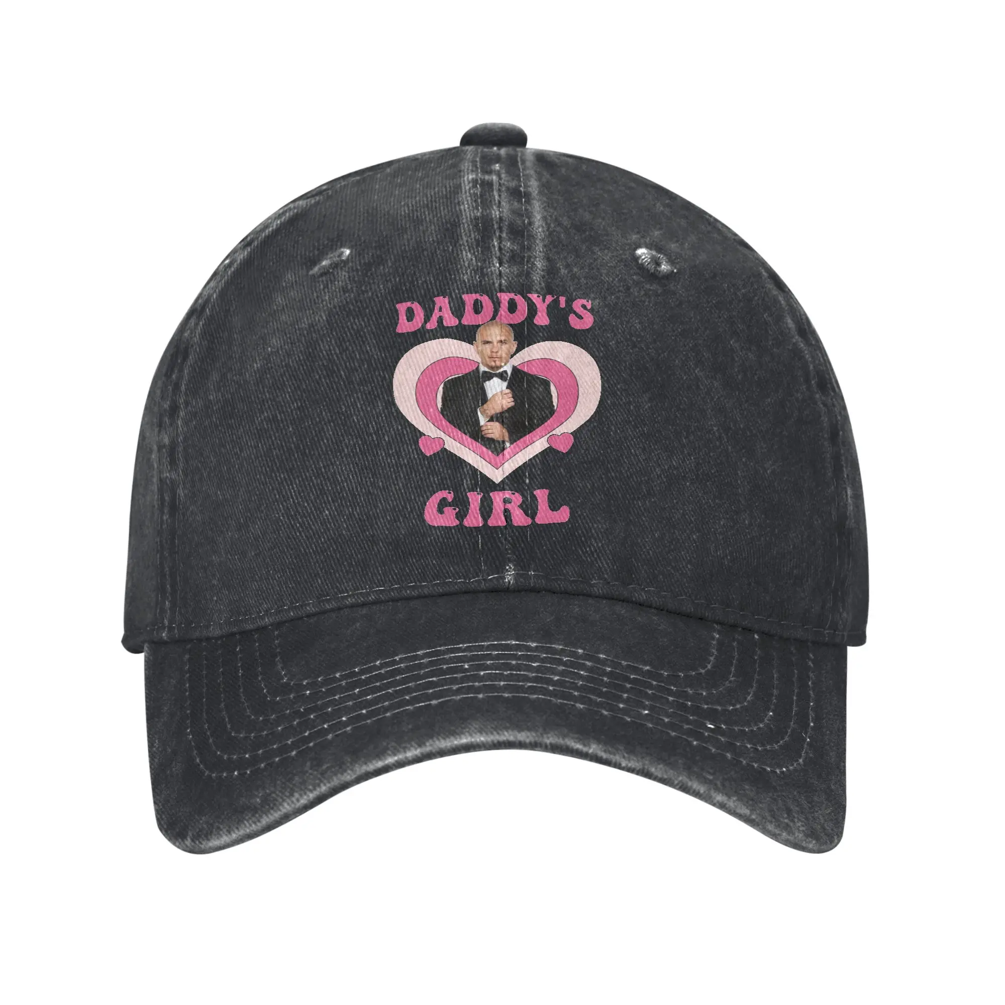 Daddys Girl Pitbull Mr Worldwide Men Women Baseball Cap  Distressed Cotton Hats Cap Fashion Outdoor Summer  Adjustable Sun Cap