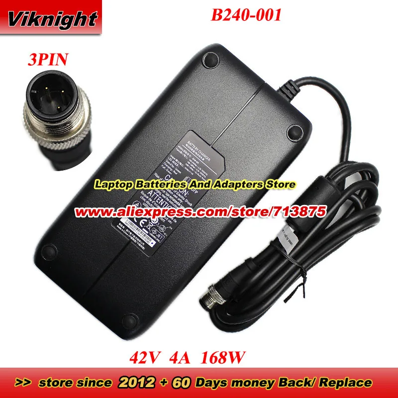B240-001 AC Adapter 42V 4A 168W Power Adapter with 3PIN tip Charger