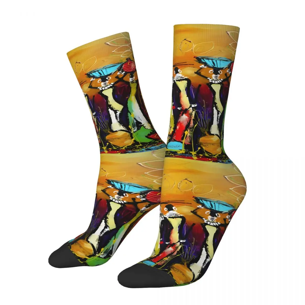 

African Tribe Sock Printed Man Polyester