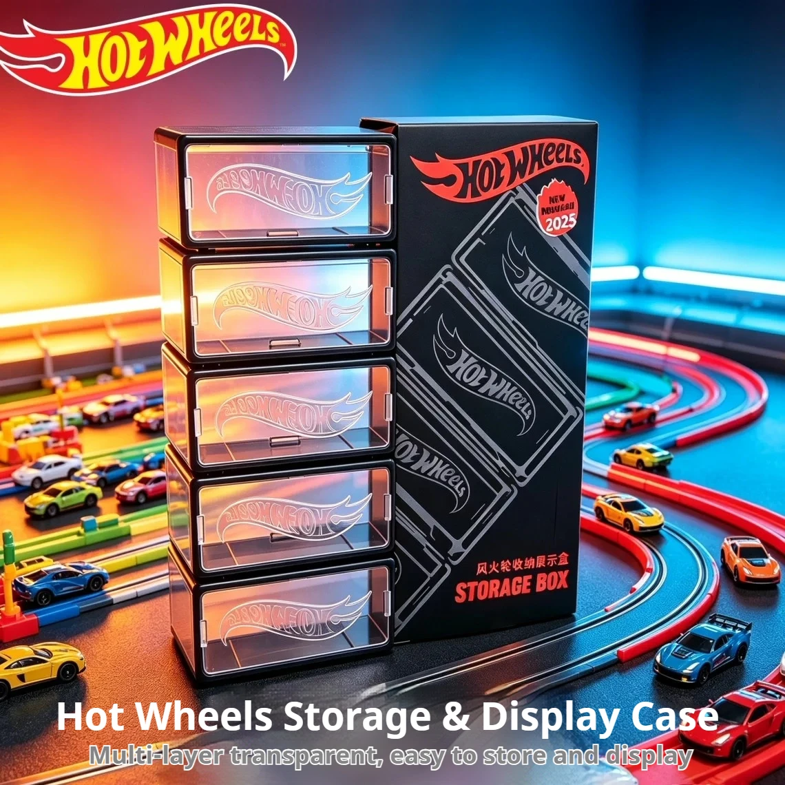 

Original Hot Wheels Acrylic Display Box Compatible With 1:64 Car Model Storage Protect Box Dust Proof Prevent Damage Connectable