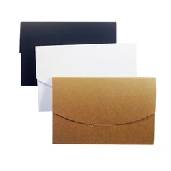 10 Pcs/lot 16x10.5x0.5cm Blank DIY Envelop Black White Kraft Paper Envelope Postcards Greeting Card Cover Photo Packaging Boxes