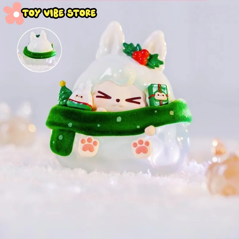 Горячая поставка кролика Кики, теплая рождественская серия, слепая коробка, милая аниме-мультяшная модель, рождественский праздничный атмосферный орнамент, коллекционный подарок