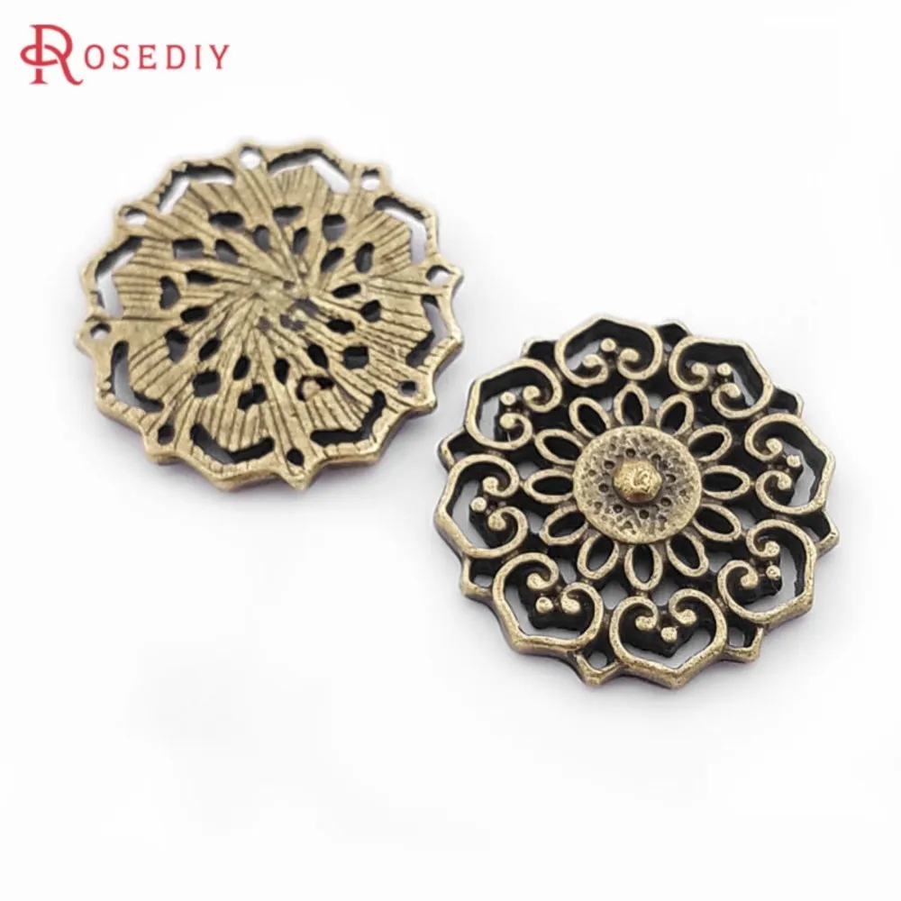 (T12956) Wholesale 20 pieces Antique Silver color / Antique Bronze / Antique Copper 20mm / 31mm Zinc Alloy Flower Connectors