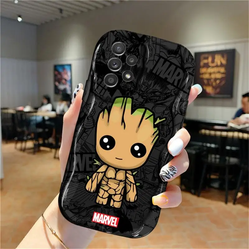 Cartoon Marvel Groot Spiderman Case for Samsung Galaxy A20 A30 A10 A03 Core A71 A51 4G A50 A02 A04e A02s A05s A11 Coque Cover