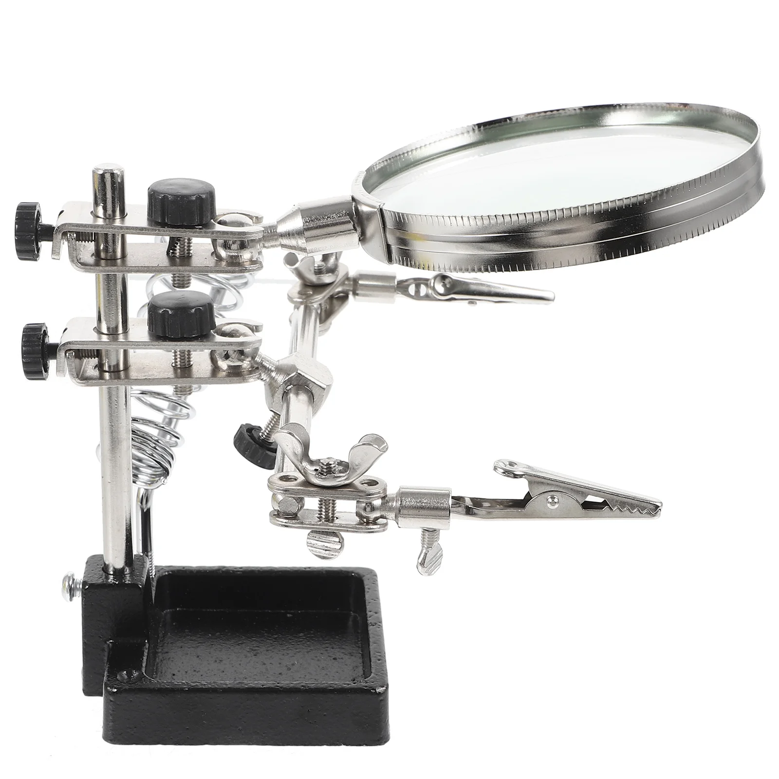 Station de soudage avec loupe à ressort, rangement facile, support réutilisable pour loisirs, artisanat, Observation biologique, soudage