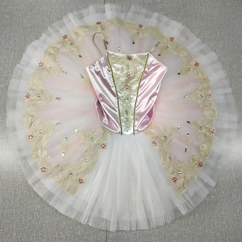 

Akeylia pink stain professional ballet tutu dress women Nutcracker performance pancake tutu classical girls customized BLST20129