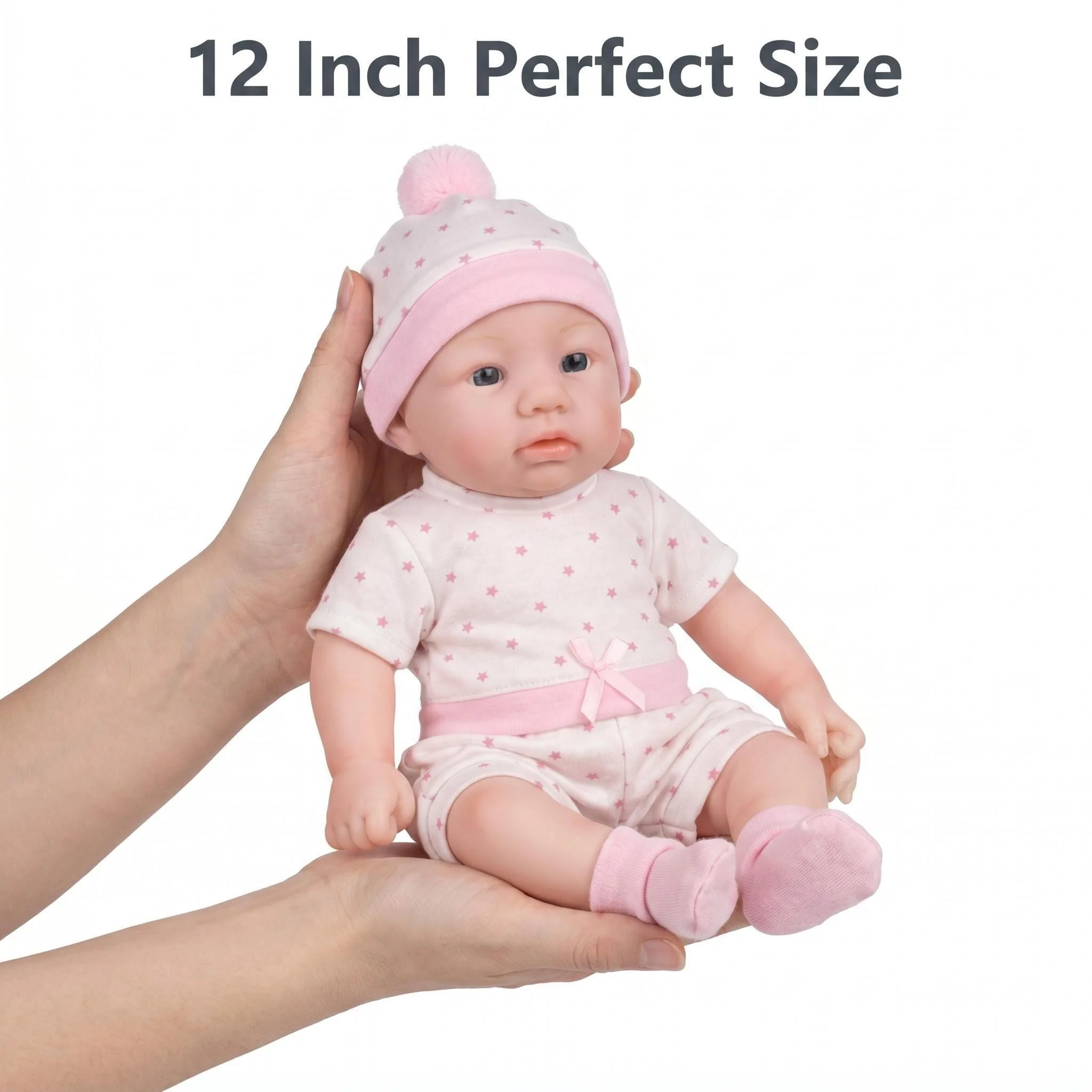 NPK 12inch Abigail Doll Super Soft Solid Platinum Silicone Squishy Elastic Baby Doll for Girls Weighted Approximately 1.1KG