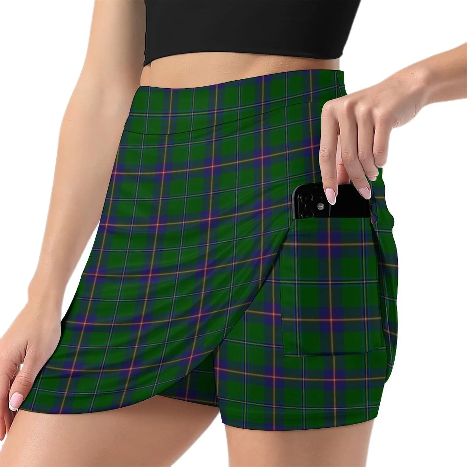 Washington State Tartan Light Proof Trouser Skirt womans clothing korean style night club outfit fashion korean clothing