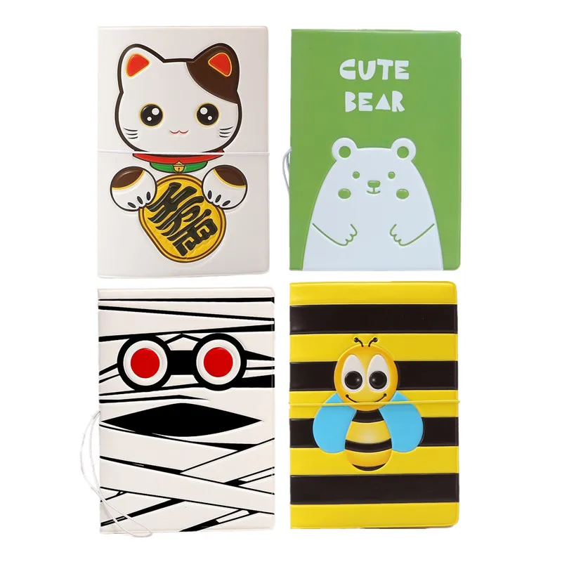 3D Embossed Travel Passport Holder PVC Men Women Ticket Wallet Protective with Credit Card Holder Protector Passpost Cover Case
