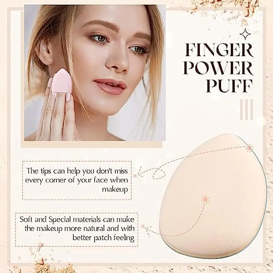 20pcs Mini Sponge Soft Beauty Makeup Mixer Foundation Make-up Makeup Puff, Face Powder, Eye Shaping, Concealer, Repair Cream