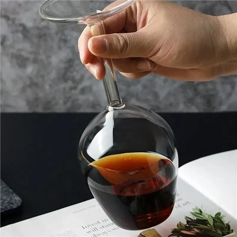 AFOURT-14 Fl Oz Upside-Down Cocktailglas Upside-Down Martini-Glas Weinglas Einzigartiges Spaßiges Upside-Down Weinglas Invertiert 6 Stück – Detail 5