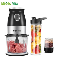 BioloMix 500W 3-in-1 Portable Blender with 600ml BPA Free Bottle Chopper Bowl for Juicing Grinding Baby Food