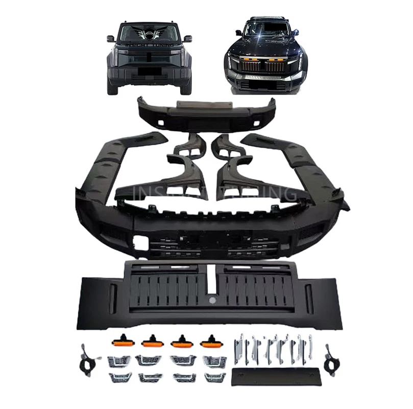 

Хорошая посадка, полипропиленовый пластик, автомобильные аксессуары, бампер, решетка крыла, боковая юбка, комплект для Chery Icar 03 2024, Bodykit