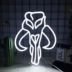 Mythosaur Skull Neon Sign For Wall Decor Star War Game Room Decoration For Bedroom Bar Party Club Dimmable Sign USB Powered Lamp