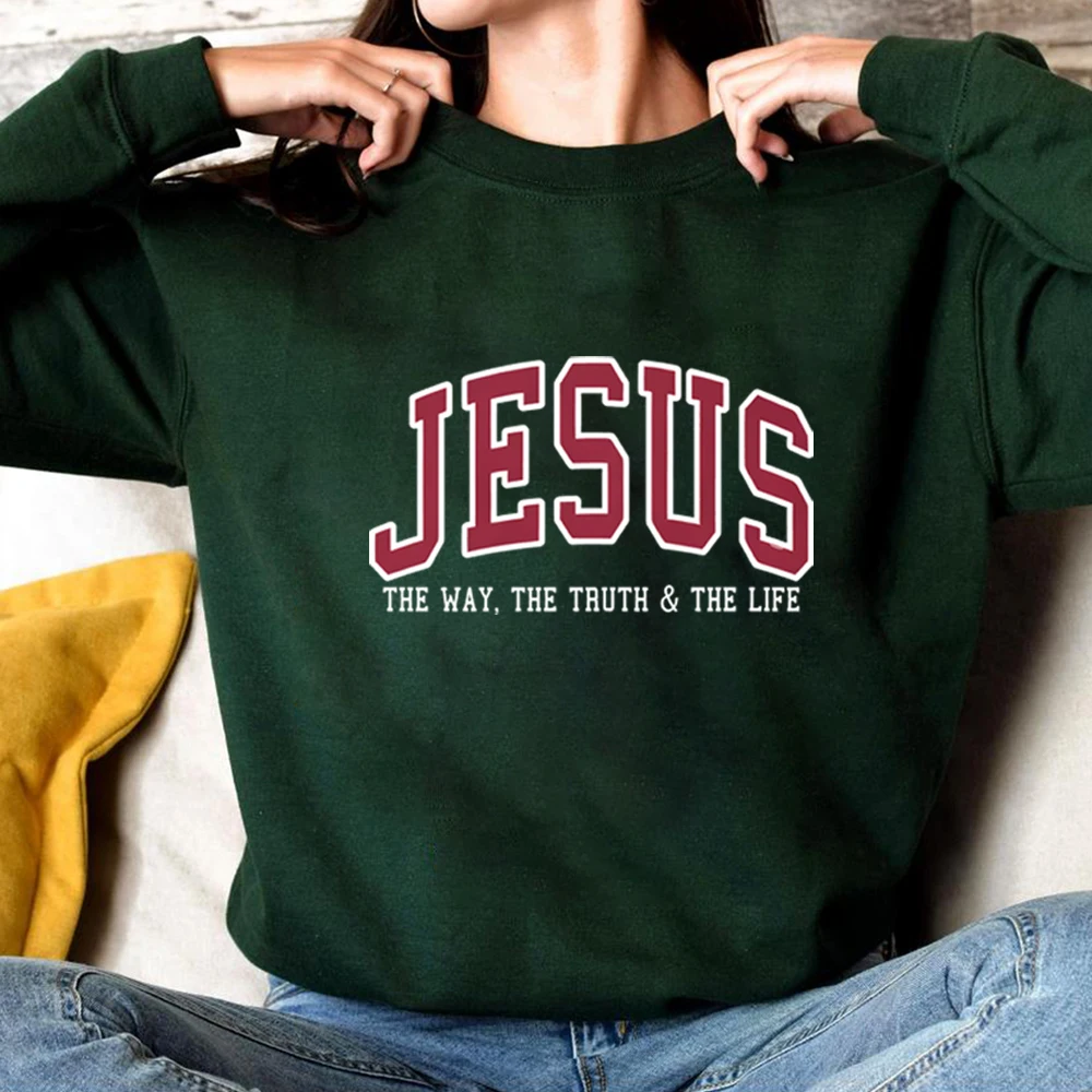 Christian Sweatshirt Hoodie Yesus Faith Sweatshirt trendi Crewneck cinta seperti Yesus Doa Sweatshirt Uniex Crewneck kaus