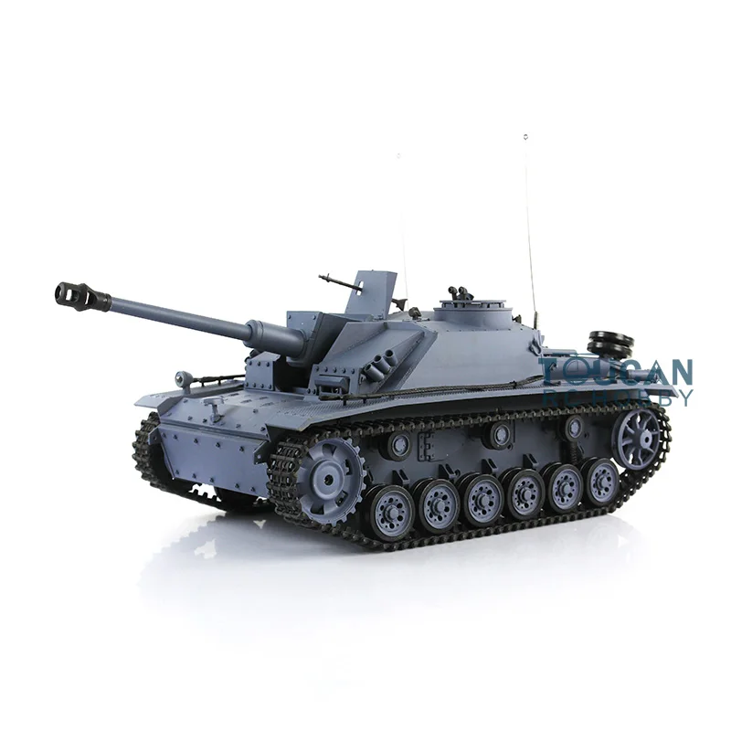 1/16 Scale 2.4G Heng Long 7.0 Plastic German Stug III RTR RC Tank Model 3868 TH17419-SMT4