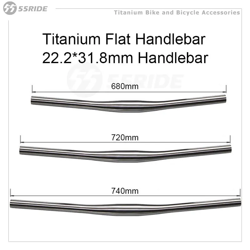 

Titanium One-shaped Handlebar for MTB Bicycle, Flat Rise Handlebar, Cycling Parts, No Logo, 31.8*680-800mm