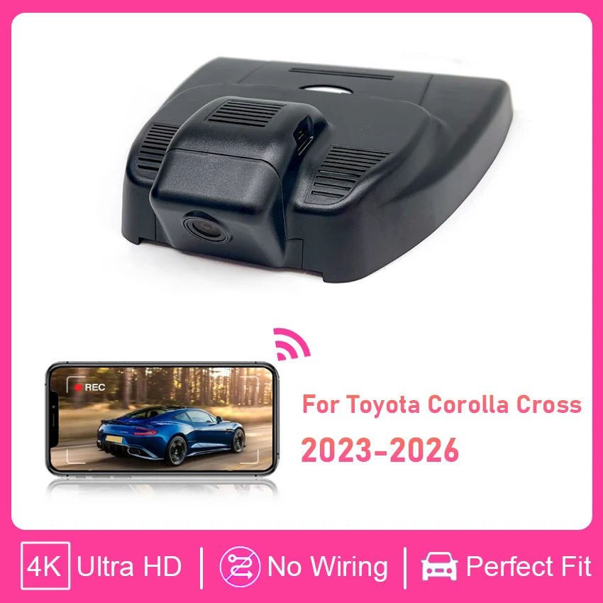UHD 4K 2160P Dash Cam For Toyota Corolla Cross 2023 2024 2025 2026 Plug and play Car DVR DashCam Camera Video Recorder Original