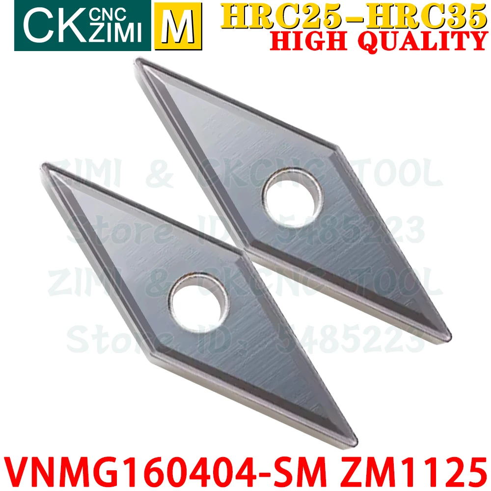 VNMG160404-SM ZM1125 VNMG331 SM Carbide Inserts External Turning Inserts Tools VNMG 160404 CNC Metal Lathe Turning Cutter Tools