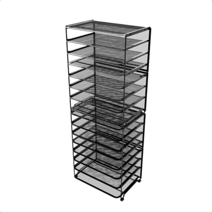 Простой трендовый 2 упаковки, 8-уровневый лоток для писем, бумажная сетка, настольный органайзер для файлов для офиса, школы, рабочего стола, черный