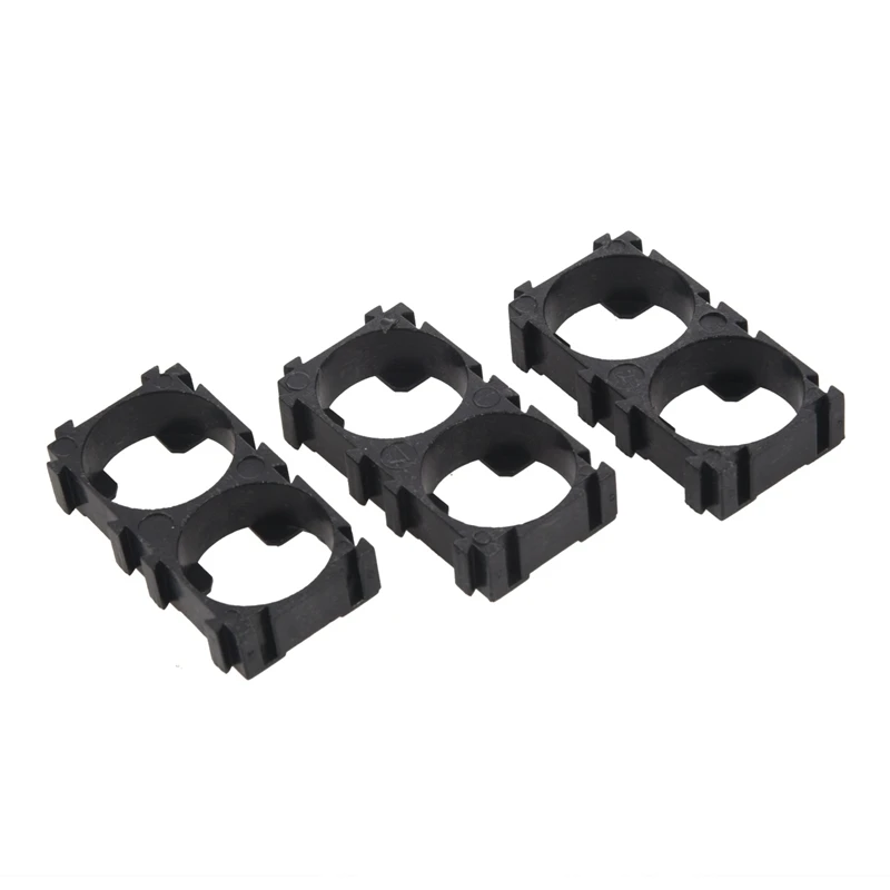 Caliente TTKK 200X 18650 batería de litio soporte doble para paquete de celda DIY negro