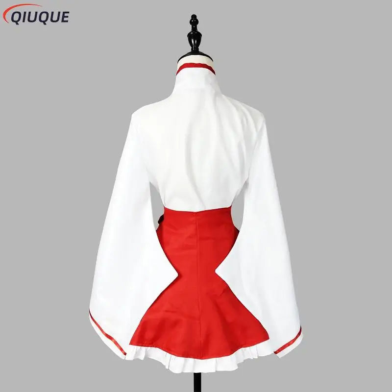 Anime inu x boku ss shirakiin ririchiyo miko cosplay traje feminino quimono uniforme S-5XL