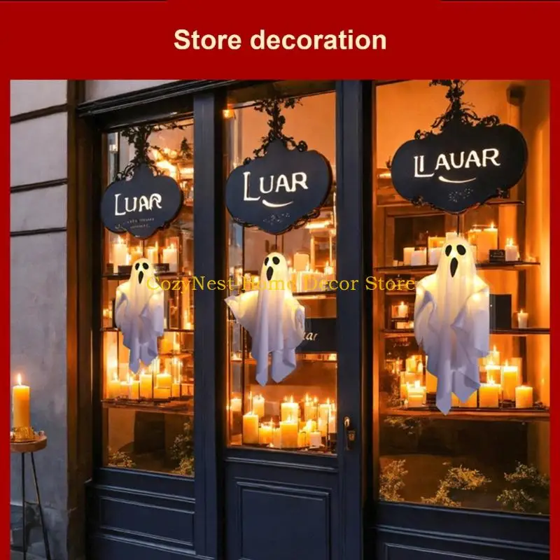 92MF Low Voltages Halloween Specters Lights LED String Decors Safe For Kids Pet Indoor Outdoor Holiday Decoration