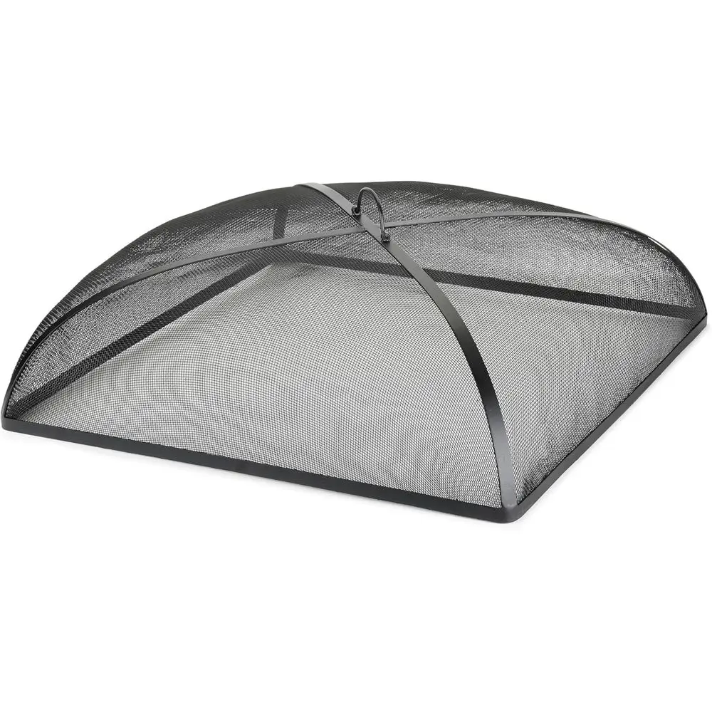 

782 Heavy Duty ire Pit Spark Sn Square Cover with Mesh, Handle and Liter, 30" Square, Black, Patio, Lawn & Garden