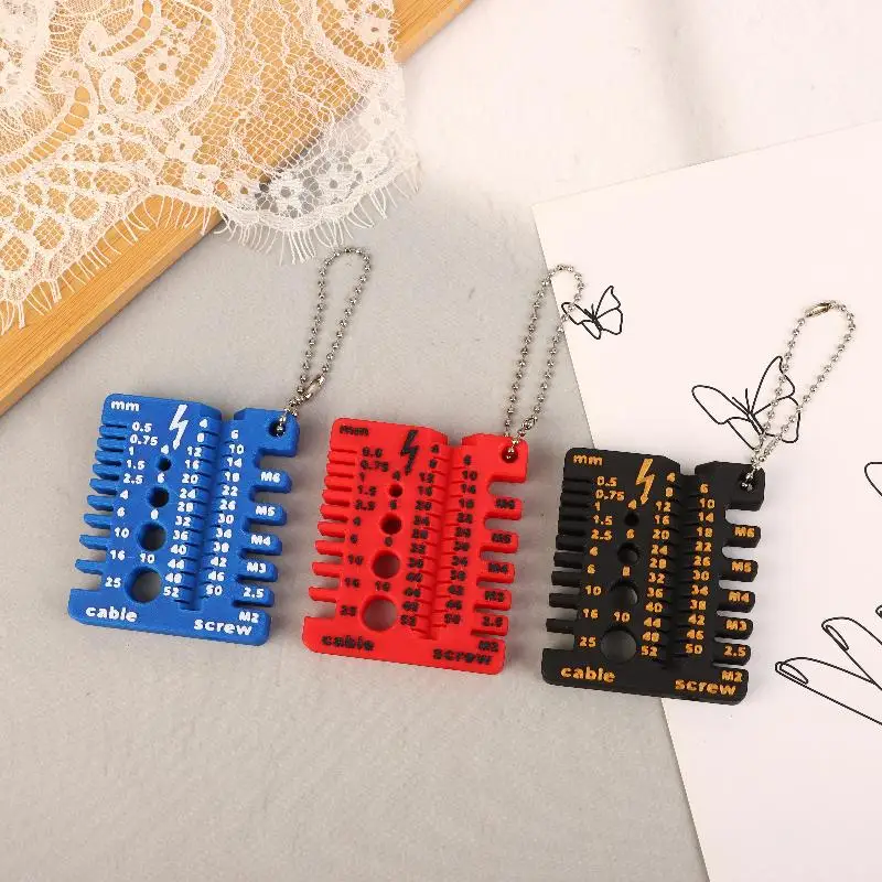1pc Tragbare 3D Gedruckt Draht Schraube Mess Werkzeug Schraube Bohrer Gauge Mutter Und Bohrer Gewinde Checker Für Muttern schrauben Gewinde