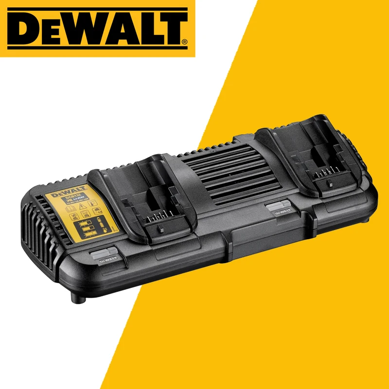 dewalt carregador de carregamento duplo dcb132 108v 18v xr li ion multi voltagem carregador de bateria 4a charge rate original 01