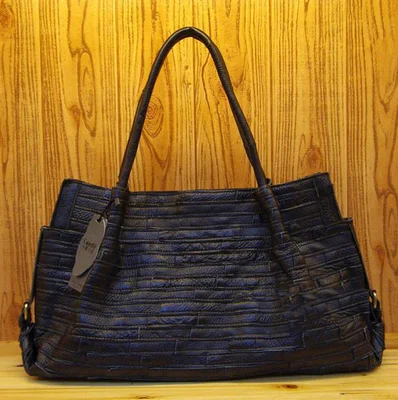 Large Capacity Leather Shoulder Bag  New Style Women's Crossbody Bag Black Cowhide Bag Casual Tote Bag for Young Women