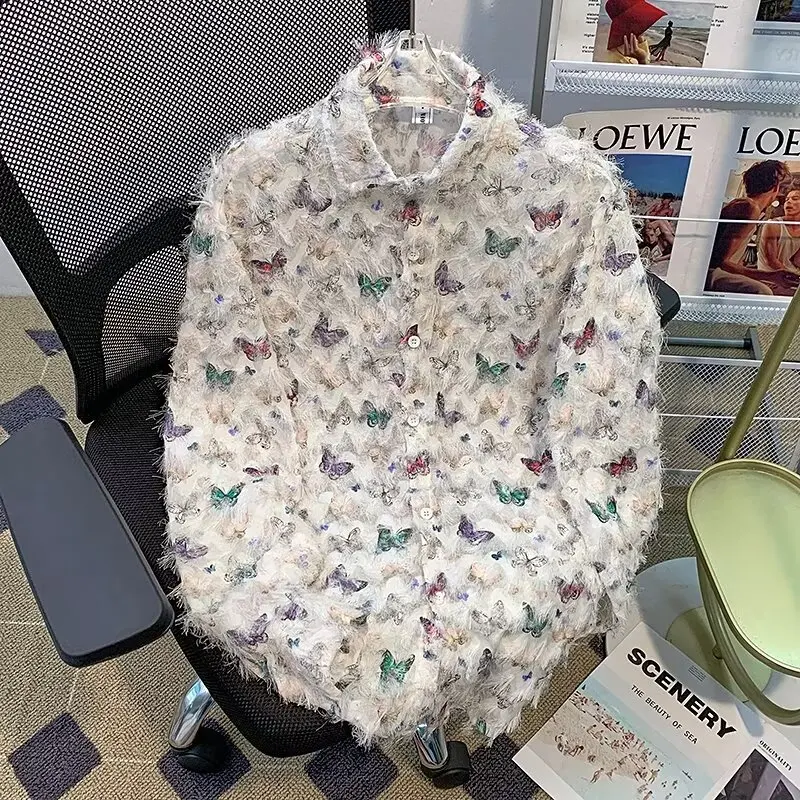 

Мужская рубашка свободного кроя с длинными рукавами, осенне-зимняя модная повседневная рубашка с квадратным воротником, молодежная модная одежда