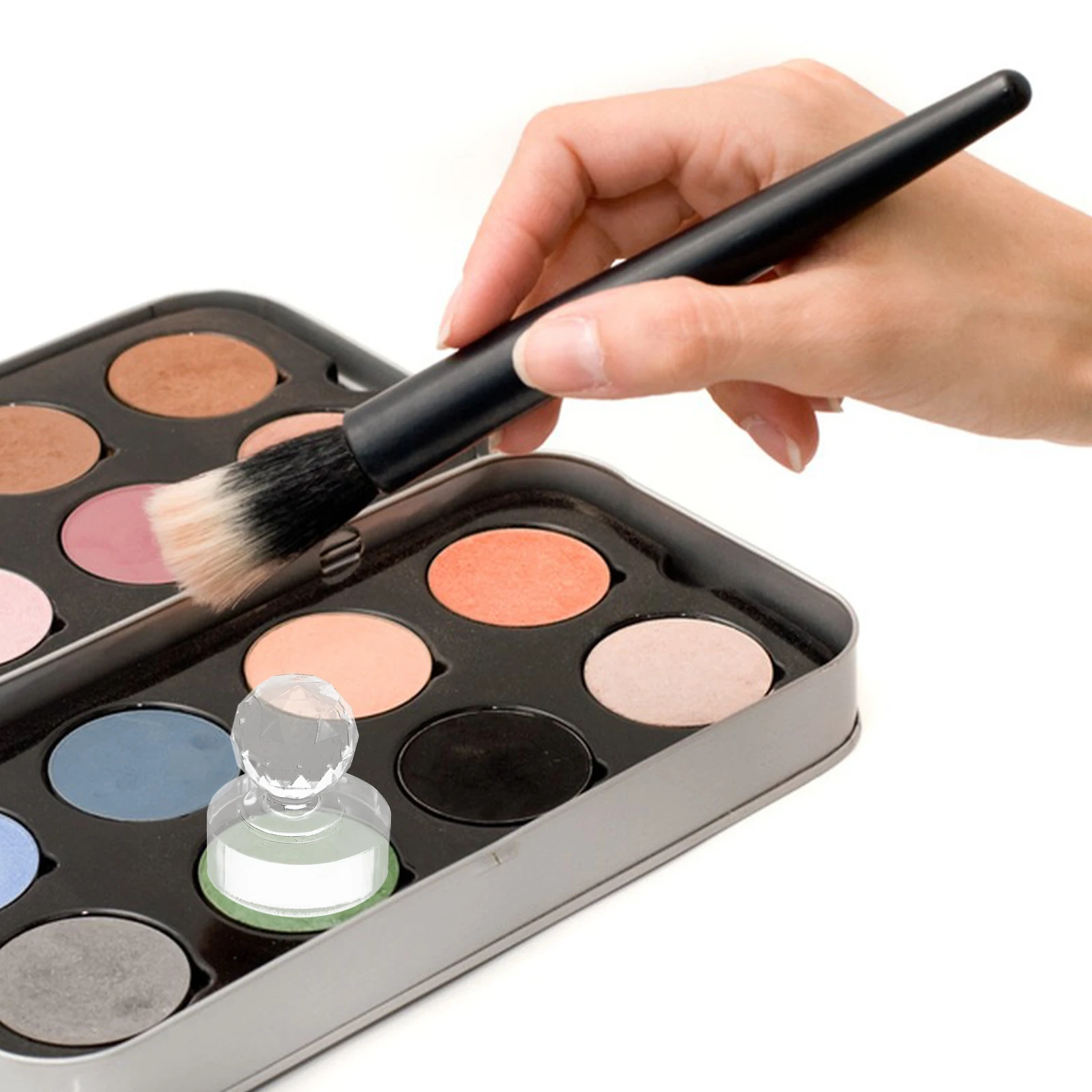 

Crystal 1 Eyeshadow Tool 27mm Round Eyeshadow Pressing Tool Powder Stamper Compact Makeup Seal Repair Mold Versatile