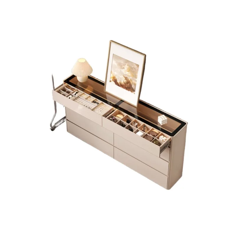 Household floor-to-ceiling jewelry cabinet, Italian light luxury ultra-thin eight-bucket cabinet
