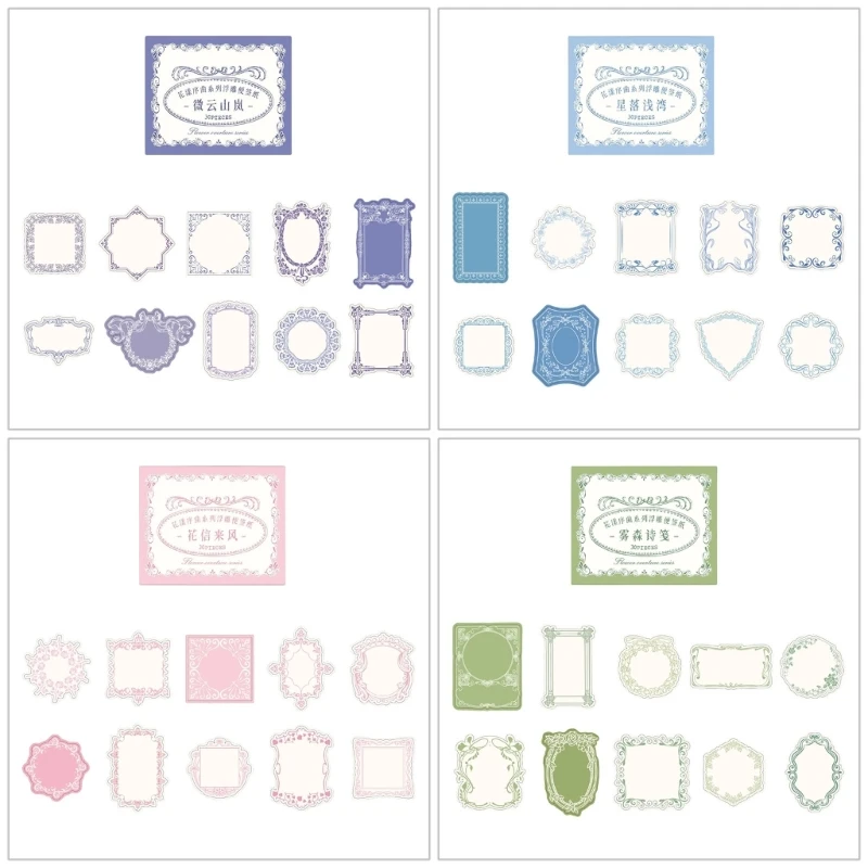 30 Blatt künstlerische Blumen-Notizkarten, Blumen-geprägtes Scrapbooking-Papierblatt 02DB