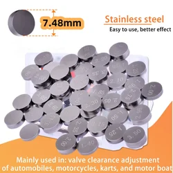 7.48mm Valve Shims for Kawasaki Suzuki Honda Yamaha VFR ST ZX ZG SV GSXR AN DL FZR 1100 1300 750 660 636 YZF R1 R6 1000 650 900