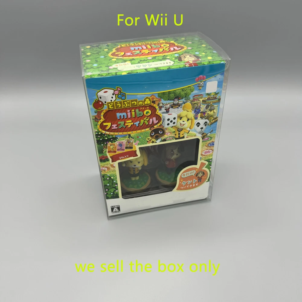 High quality Clear transparent box For Wii U  Am ii bo  Bundled version storage box collection box