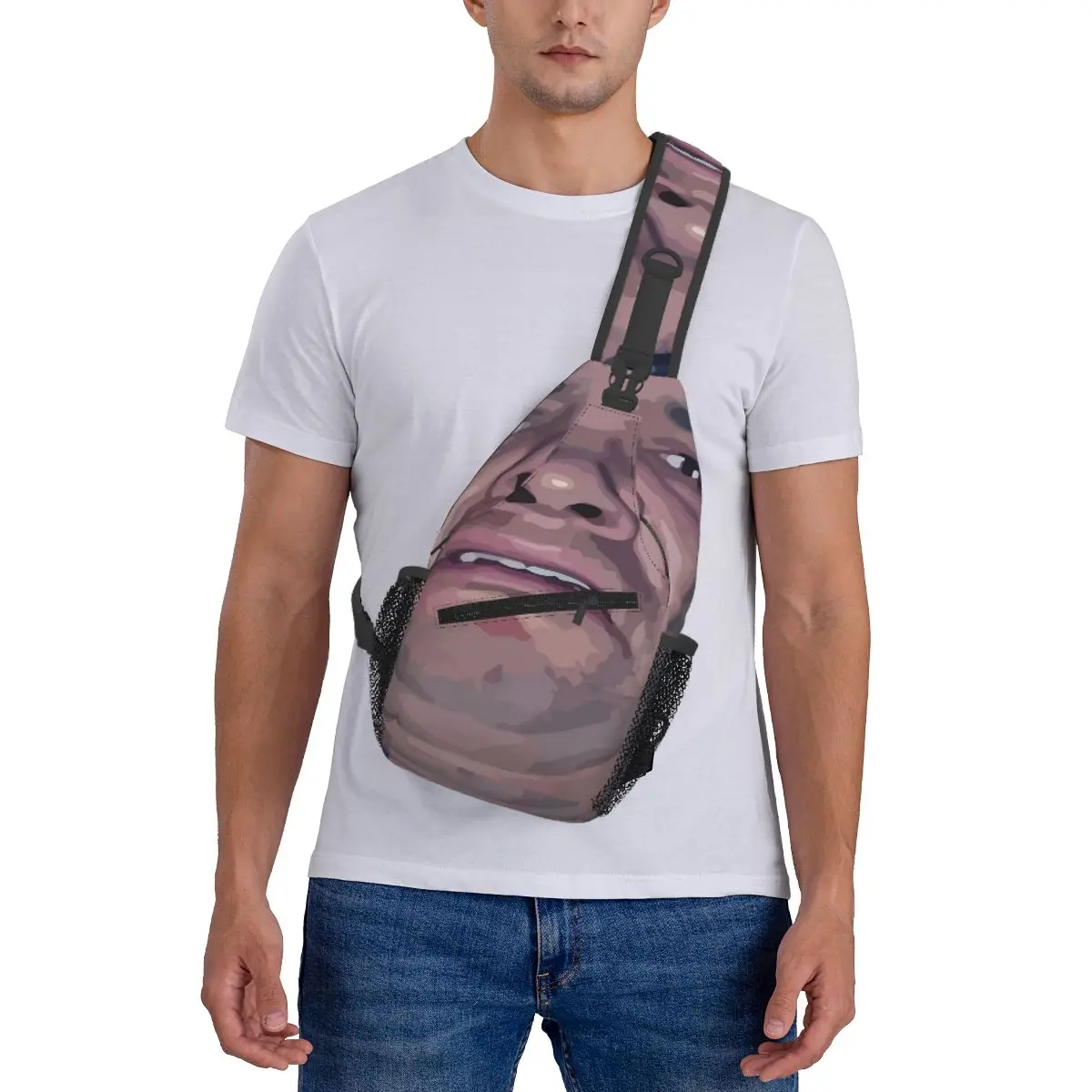 Dean Ween Gitaar Gezicht Borst Tas Vakantie Polyester School Cross Borst Tas Multi-Stijl