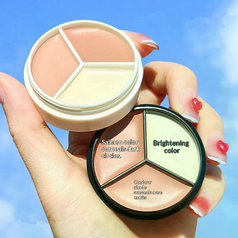 SVMY 3 Color Concealer Covering Face Spots And Blemishes Effectively Covering Dark Circles Waterproof Long-lasting And Natural