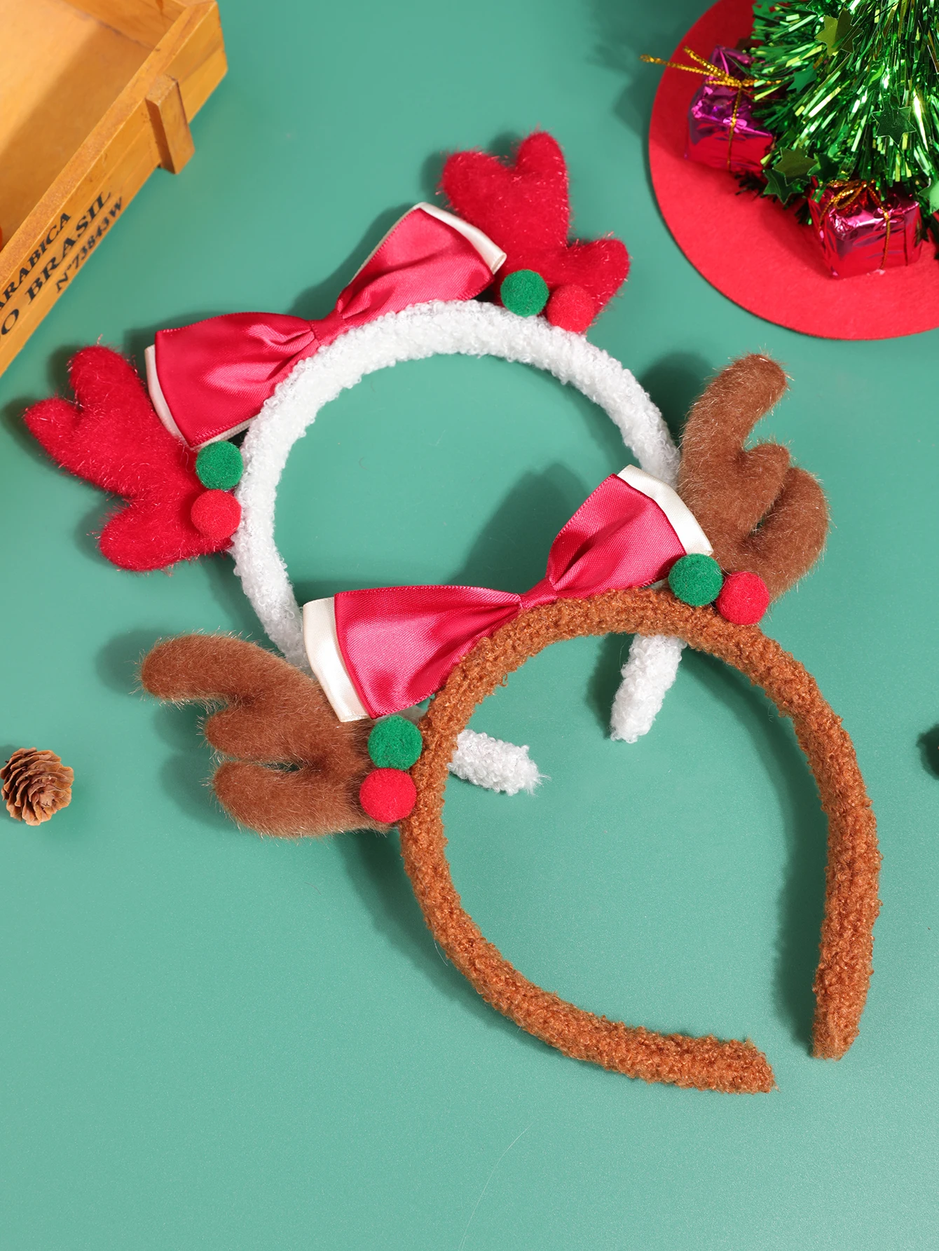 

1pcs Christmas tree headband Christmas hair accessories Cute antler headband female cartoon hat Headband Headband Headband acces