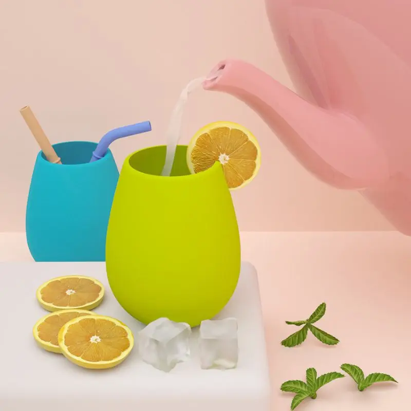 Silicone Cups Party Glasses Juice Cup Drink Multiple Kitchen Rebound Folding Festival Home Use Special Gift Cup Tea Kitchenware