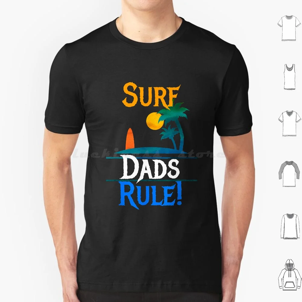 Surf Dads Rule T Shirt Big Size 100% Cotton Retro Sandworm Surfing Surf Surfer Beach Distressed Style Movie Arrakis Sci Fi
