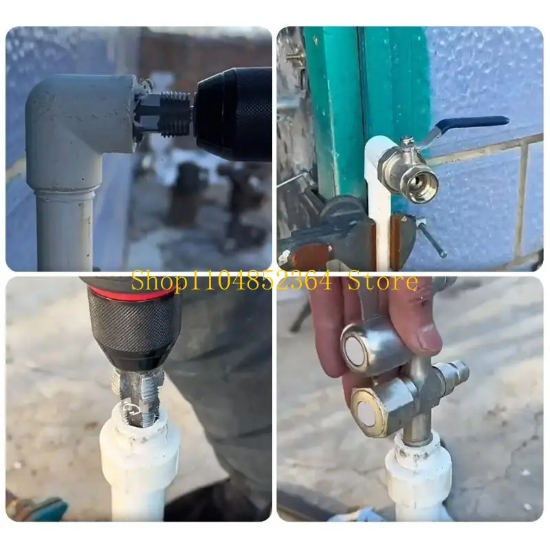 652F PVC Thread Maker Tool for Electric Drill,Plastic Pipe Threader 1/2inch 3/4inch