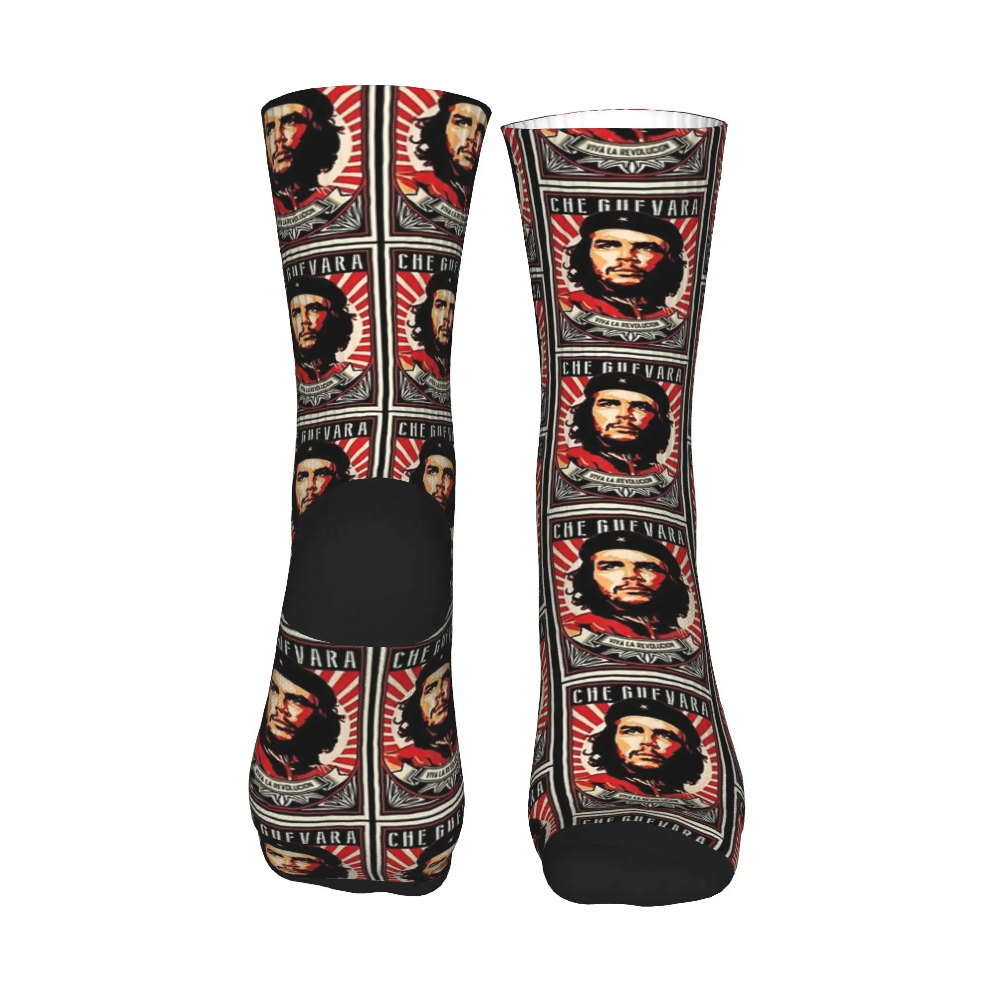정치가 80년대 90년대 남성 체 게바라 양말 가을 스타킹 빈티지 성인 남성 편안한 양말 디자인 러닝 미끄럼 방지 양말