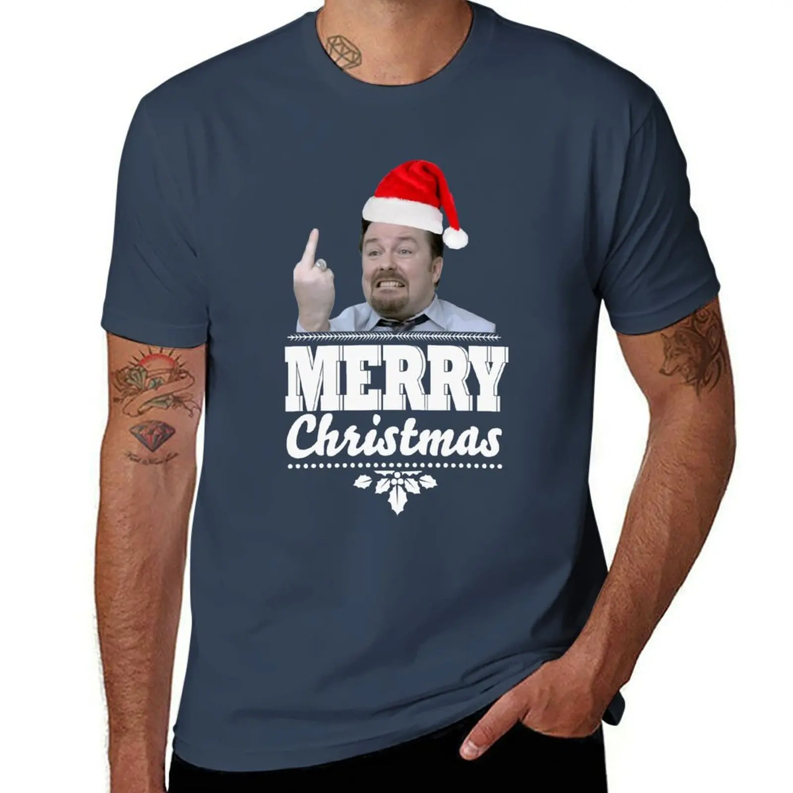 

Christmas David Brent Ricky Gervais Funny 'On the Road' Xmas Gift Design Idea for Fans of The Office! T-Shirt