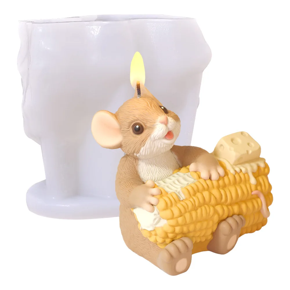 

Силиконовая форма 3D «Мультяшная мышь» для изготовления ароматических свечей, глиняных изделий, цементных поделок и декора для дома