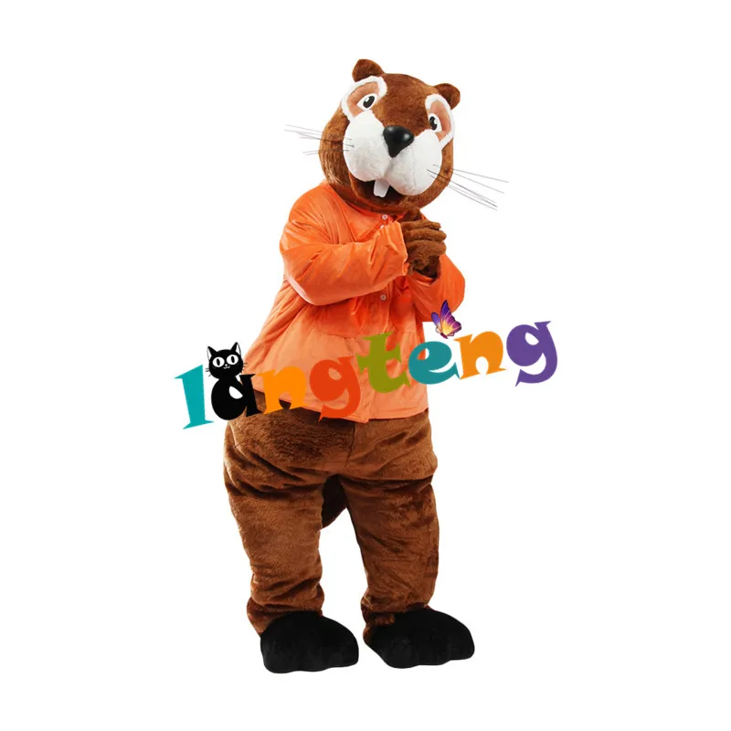 1301 Best Selling Cute Lovely Brown Beaver Mascots Costume Cosplay Christmas Apparel For Business