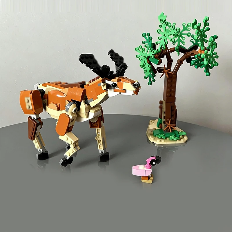 Creators Animal Series Model MOC Building Bricks Sivatherium Giganteum Modular Technology Gifts Holiday Assemble Children Toys