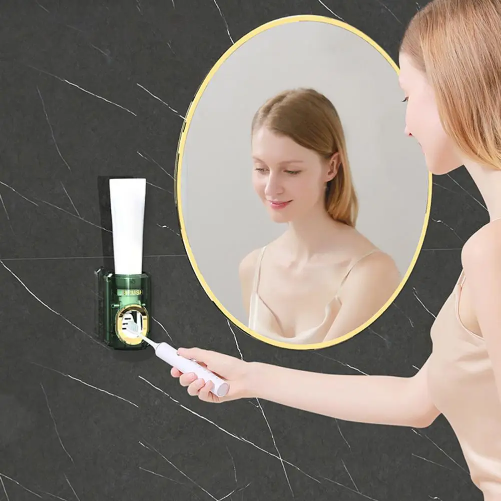High Quality Automatic Toothpaste Dispenser Squeezer With Toothbrush Holder Wall Mounted Bathroom Accessories Sets
