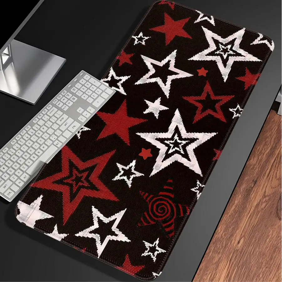 Mouse Pad Computer Laptop Pad Keyboard Mouse Pad office Pad Desk accessories Game Console Pad overlock Y2K Retro Star Guitar